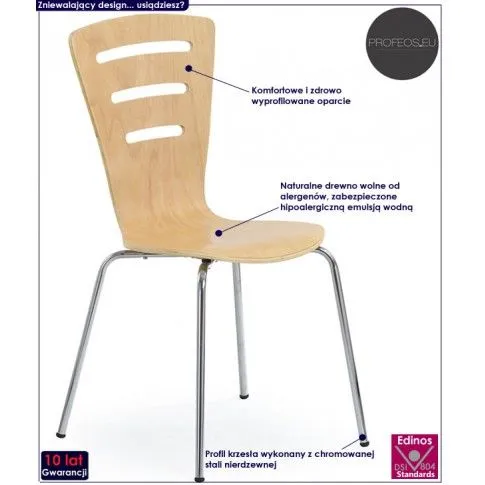 Fotografia Profilowane krzesło Leya - buk z kategorii Strona główna