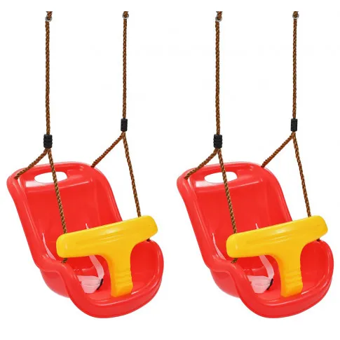 Zestaw 2 huśtwek dziecięcych z pasem bezpieczeństawa Bernie