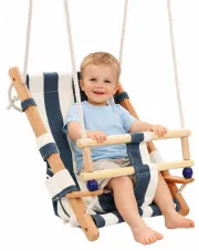 Niebiesko-biała huśtawka dla dziecka - Salemo w sklepie Edinos.pl