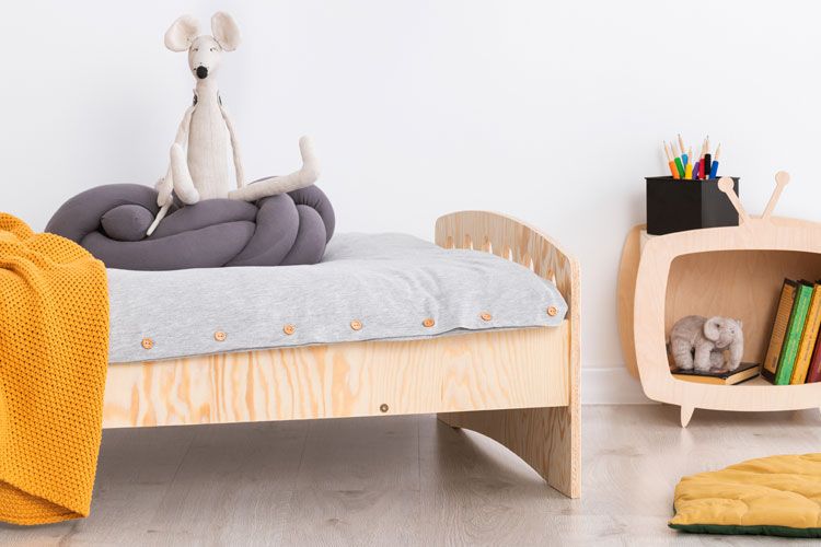 Pojedyncze dziecinne łóżko drewniane Mailo 8X