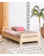 Pojedyncze młodzieżowe łóżko drewniane ze stelażem - Mailo 9X w sklepie Edinos.pl