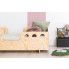Drewniane łóżko dziecięce w formie boxa ze stelażem Filo 7X
