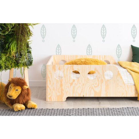 Drewniane skandynawskie łóżko ze stelażem Filo 8X