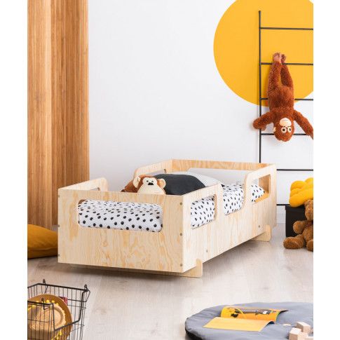 Drewniane jednoosobowe łóżko ze stelażem Filo 9X