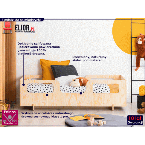 Drewniane łóżko do pokoju dziecięcego Filo 9X