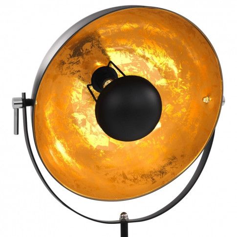 Czarno-złoty klosz lampy podłogowej EX186-Vonis