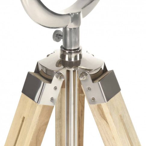 Lampa podłogowa EX194-Savita na trzech drewnianych nogach
