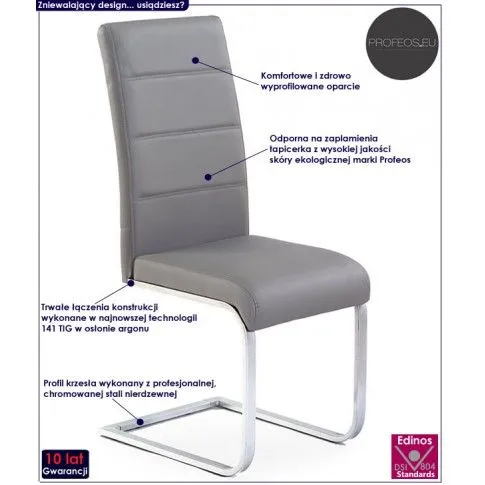 Fotografia Tapicerowane krzesło Felisa - brązowe z kategorii Krzesła