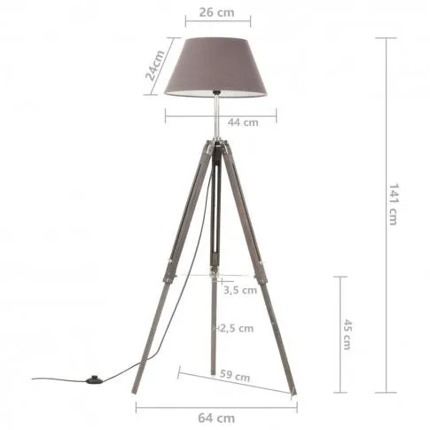 Wymiary lampy podłogowej EX199-Nostra