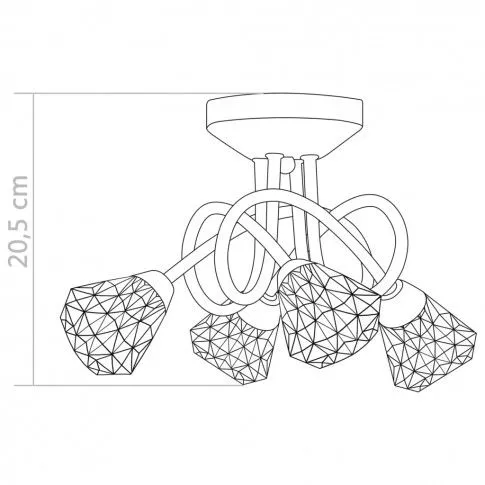 Wymiary lampy sufitowej EX200-Dames
