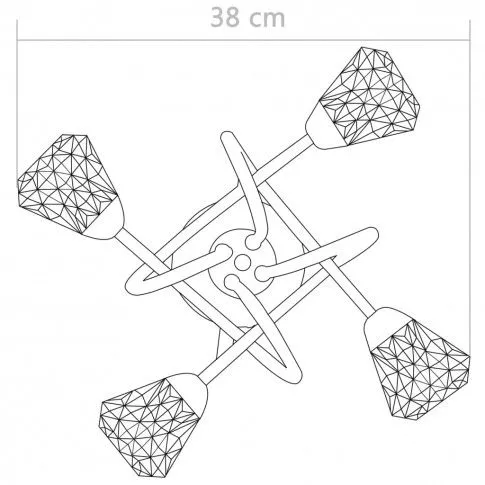 Wymiary lampy sufitowej EX200-Dames