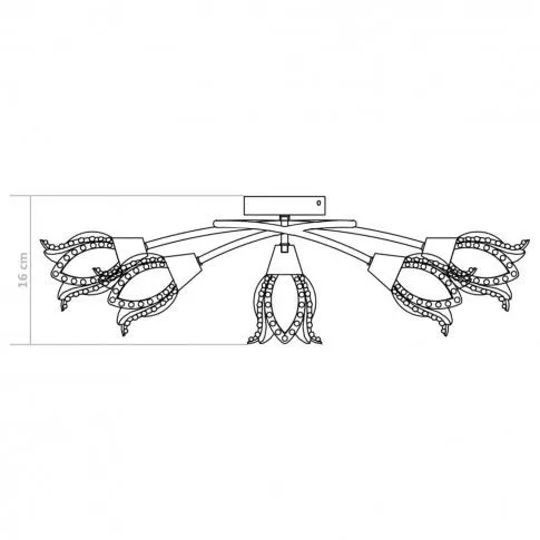 Wymiary lampy sufitowej EX203-Telva