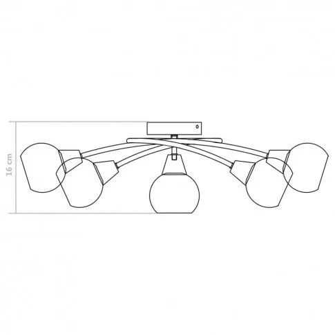 Wymiary lampy sufitowej EX204-Komi