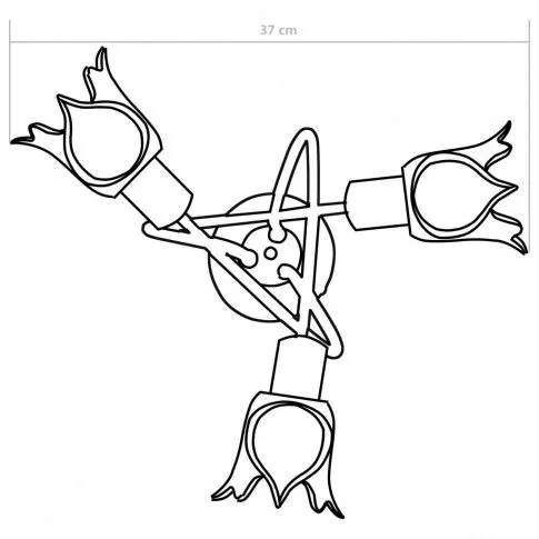 Wymiary lampy sufitowej EX205-Tulipex