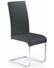 Tapicerowane czarne krzesło w stylu nowoczesnym Nivor w sklepie Edinos.pl
