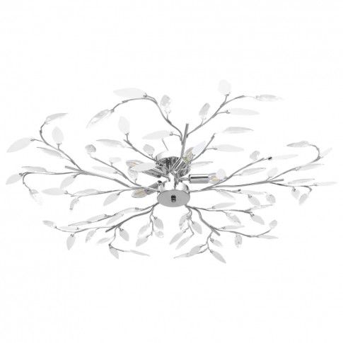 Biała lampa sufitowa z kryształkami EX217-Solex