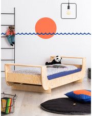 Drewniane łóżko dziecięce ze stelażem - Mailo 10X w sklepie Edinos.pl