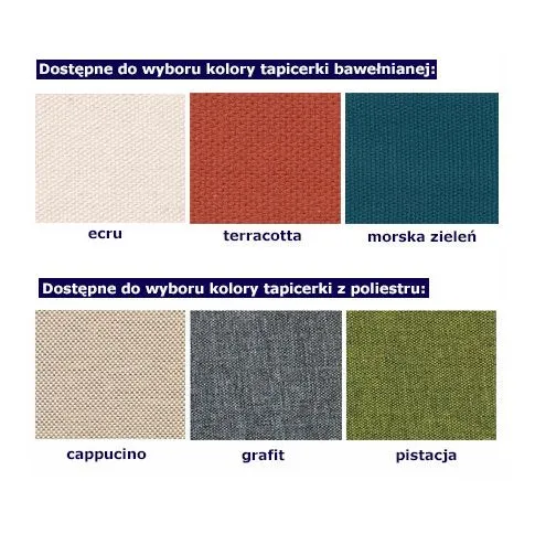 Kolory tapicerek fotela wiszącego Parys 2X