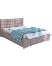 Tapicerowane łóżko ze schowkiem 120x200 Elber 2X - 36 kolorów w sklepie Edinos.pl