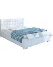 Pikowane łóżko ze schowkiem 180x200 Elber 2X - 48 kolorów w sklepie Edinos.pl