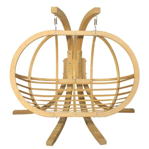 Drewniany podwójny fotel wiszacy Parys 3X