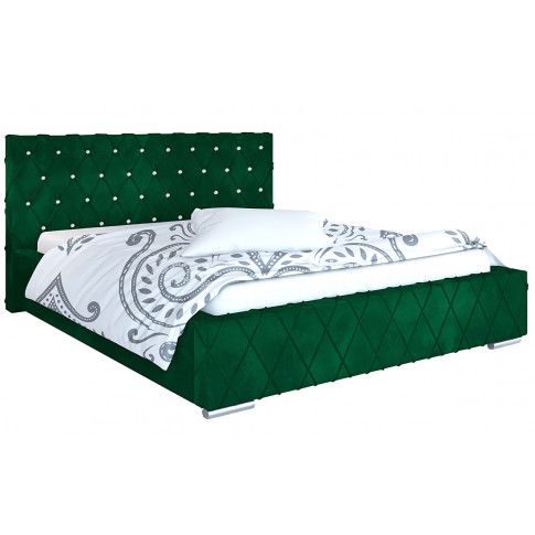Tapicerowane pikowane łóżko 120x200 Loban