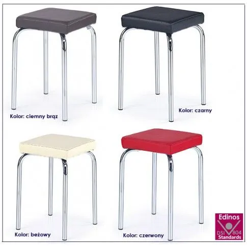 Zdjęcie czerwony taboret kwadratowy Vomes | Edinos.pl