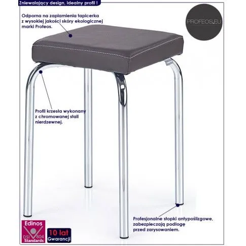 Fotografia Taboret kwadratowy Vomes - czerwony z kategorii Taborety