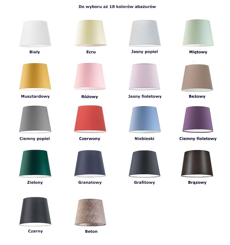Lampa wisząca z ruchomym stelażem i abażurem w 18 kolorach E818-Dalina