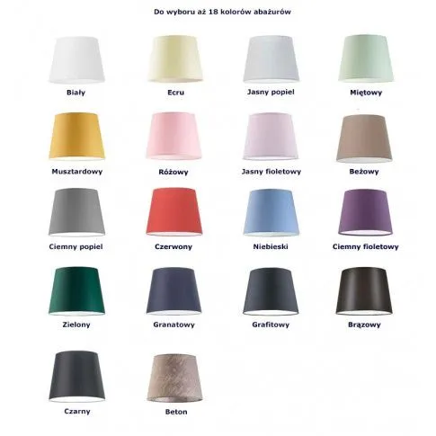 Kolorystyka abażurów do wyboru w lampie EX240-Oviedex