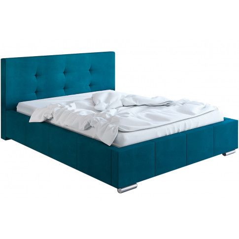 Tapicerowane łóżko z zagłówkiem 140x200 Keren