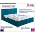 Tapicerowane pikowane łóżko z metalowym stelazem 140x200 Keren 3X