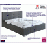 Tapicerowane pikowane łóżko z metalowym stelazem 160x200 Keren 3X
