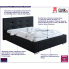 Tapicerowane pikowane łóżko z metalowym stelazem 200x200 Keren 3X