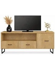 Dębowy stolik RTV - Boliwio 3X w sklepie Edinos.pl