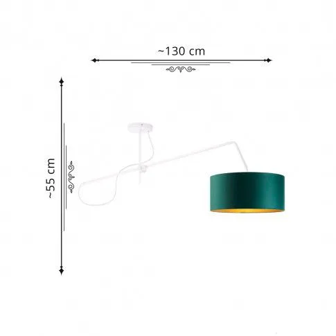 Wymiary lampy wiszącej EX252-Riox