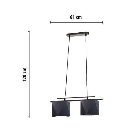 Wymiary lampy wiszącej EX292-Madrys