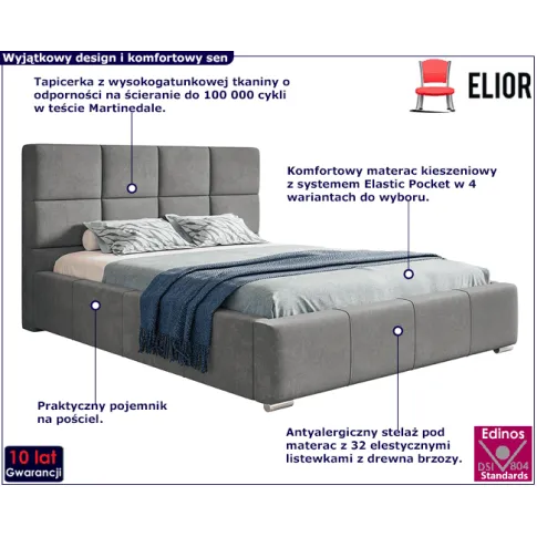 Tapicerowane łóżko 120x200 Campino 2X