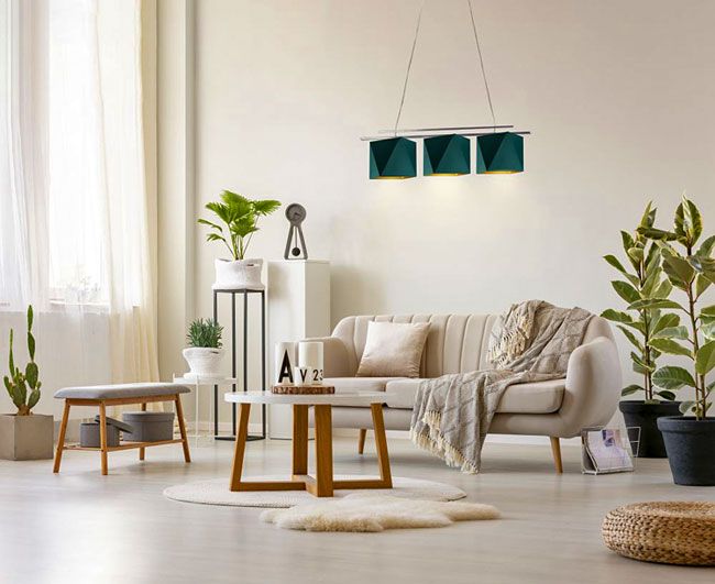 Potrójna lampa wisząca Z635-Elsa z geometrycznymi abażurami
