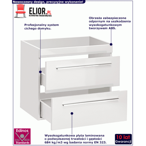 Szafka pod umywalkę Magala 4X Biały połysk