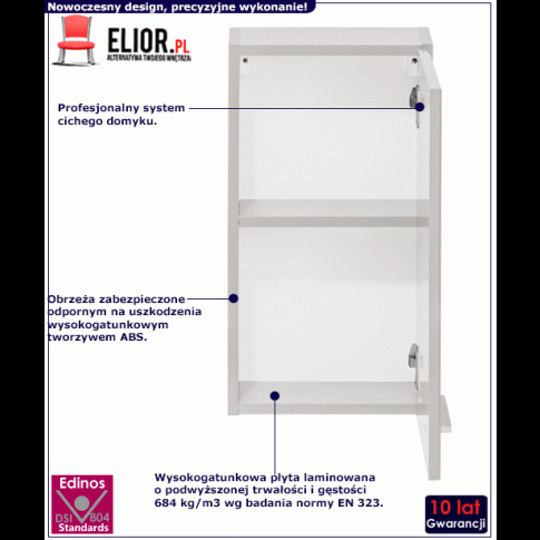 Wisząca szafka łazienkowa Malaga 5X Biały