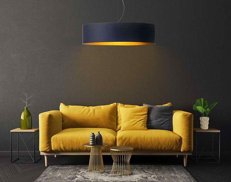 Skandynawska lampa wisząca EX321-Portix z okrągłym abażurem