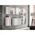 Biały zestaw wiszących mebli łazienkowych Malaga 2Q
