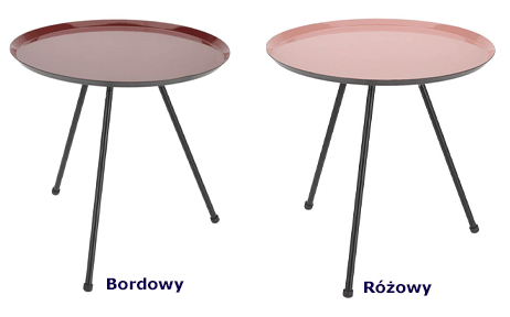 Okrągłe stoliki kawowe Hevi - z tacami