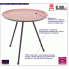 Okrągły stolik kawowy Emaro różowy do salonu
