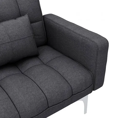 Dwuosobowa rozkładana ciemnoszara sofa Distira 2D