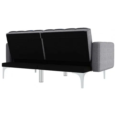 Dwuosobowa rozkładana jasnoszara sofa Distira 2D
