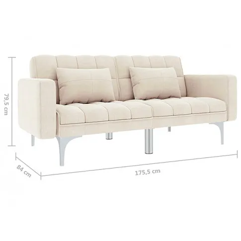 Dwuosobowa rozkładana kremowa sofa Distira 2D