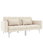 Rozkładana dwuosobowa kremowa sofa - Distira 2D w sklepie Edinos.pl