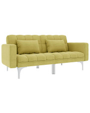 Rozkładana dwuosobowa zielona sofa - Distira 2D w sklepie Edinos.pl